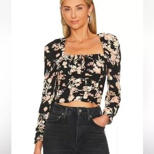 Free People Hilary Printed Top Size S